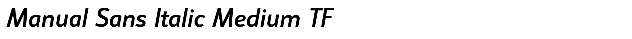 Manual Sans Italic Medium TF image