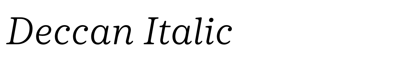 Deccan Italic