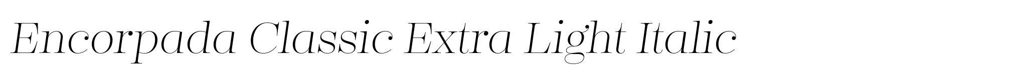 Encorpada Classic Extra Light Italic image