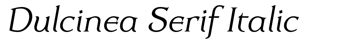 Dulcinea Serif Italic