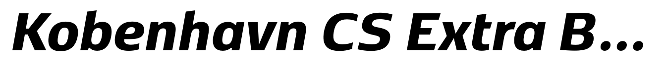 Kobenhavn CS Extra Bold Italic