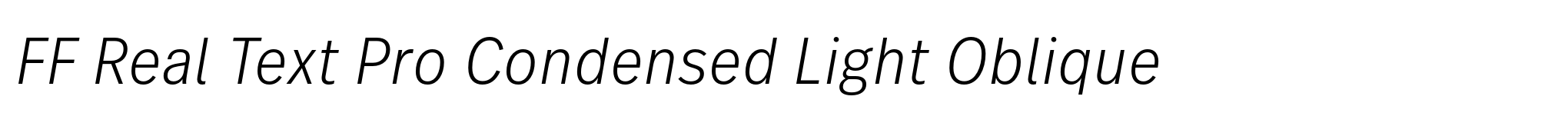 FF Real Text Pro Condensed Light Oblique image