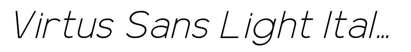 Virtus Sans Light Italic