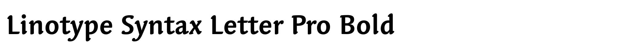 Linotype Syntax Letter Pro Bold image