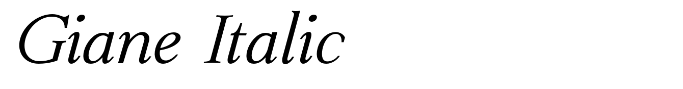 Giane Italic