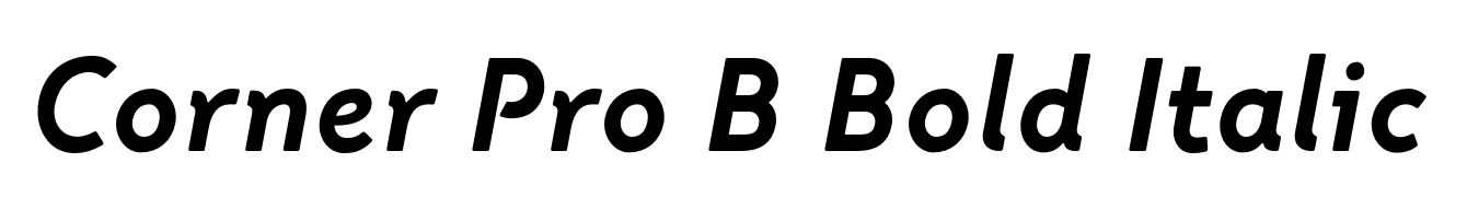 Corner Pro B Bold Italic