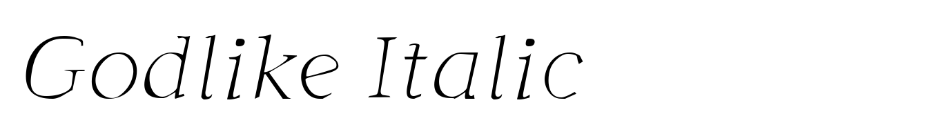 Godlike Italic
