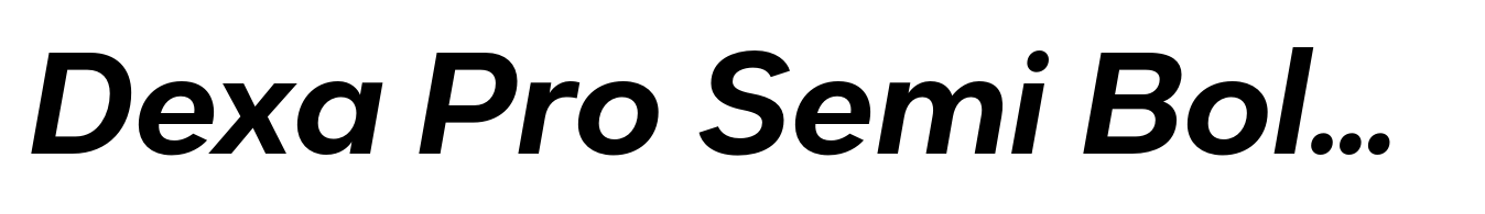 Dexa Pro Semi Bold Italic
