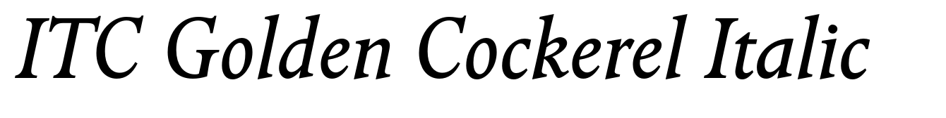 ITC Golden Cockerel Italic