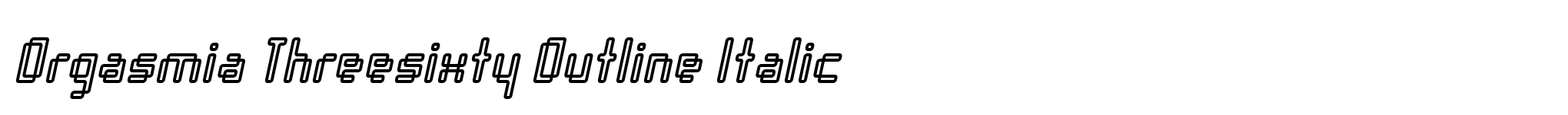 Orgasmia Threesixty Outline Italic image