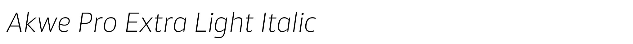 Akwe Pro Extra Light Italic image