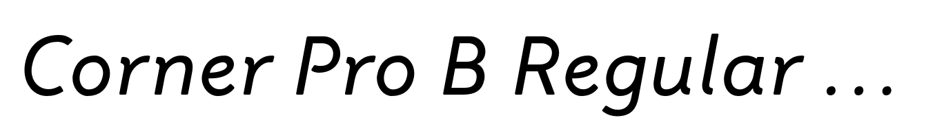 Corner Pro B Regular Italic