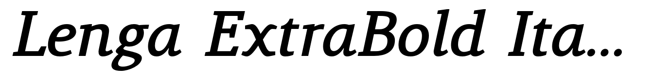 Lenga ExtraBold Italic