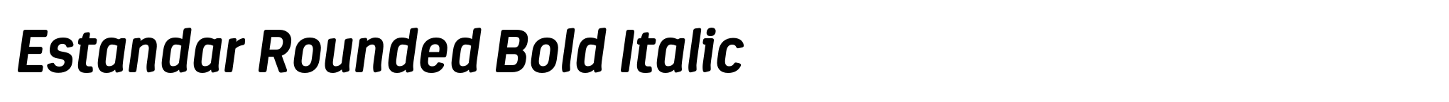 Estandar Rounded Bold Italic image