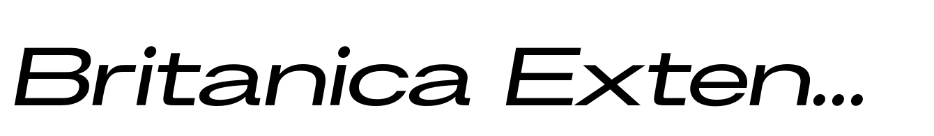 Britanica Extended Bold Italic