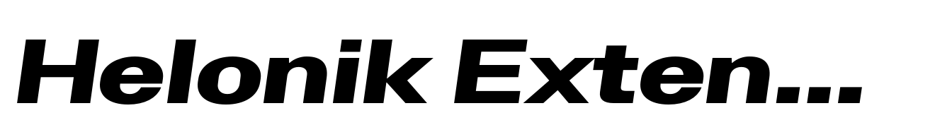 Helonik Extended Extra Bold Italic