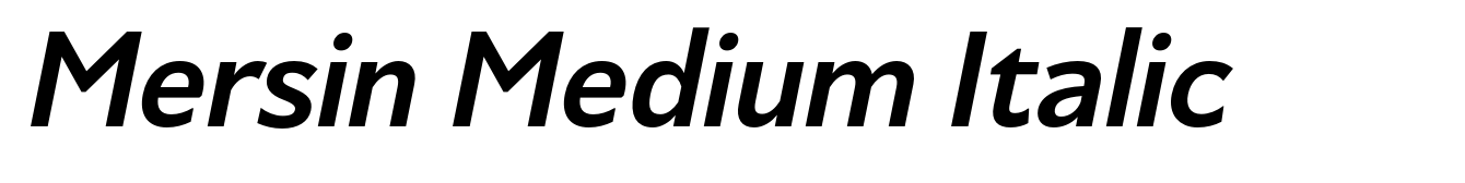 Mersin Medium Italic