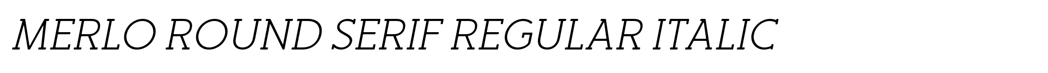 Merlo Round Serif Regular Italic image