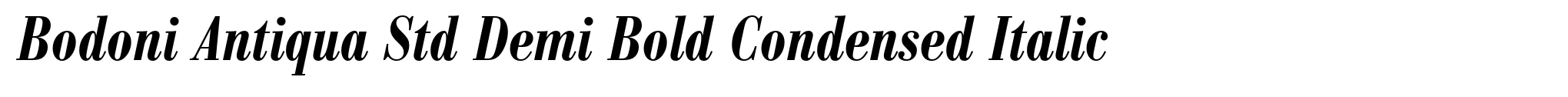 Bodoni Antiqua Std Demi Bold Condensed Italic image