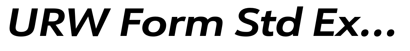 URW Form Std Expanded Bold Italic