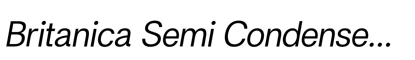 Britanica Semi Condensed Bold Italic