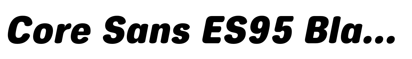 Core Sans ES95 Black Italic