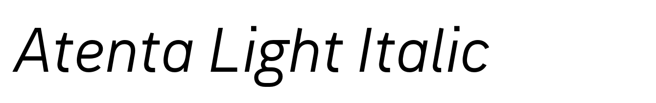Atenta Light Italic