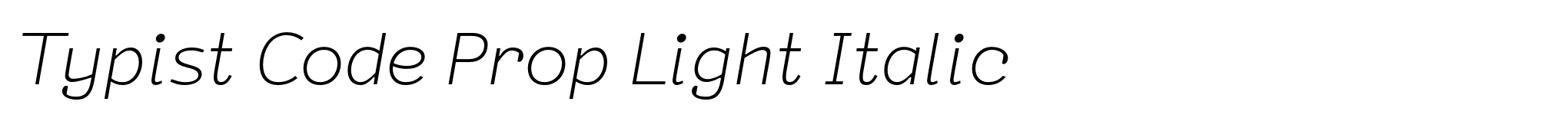 Typist Code Prop Light Italic image