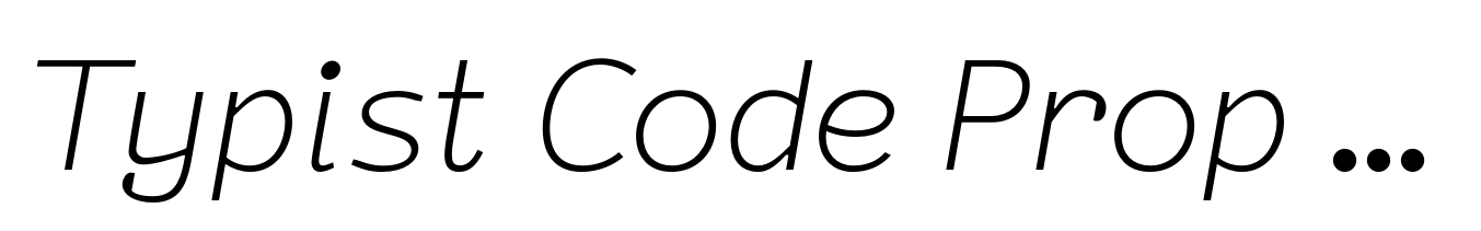 Typist Code Prop Light Italic