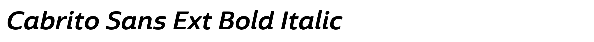 Cabrito Sans Ext Bold Italic image