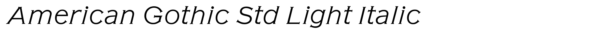 American Gothic Std Light Italic image