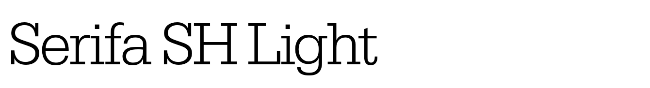 Serifa SH Light