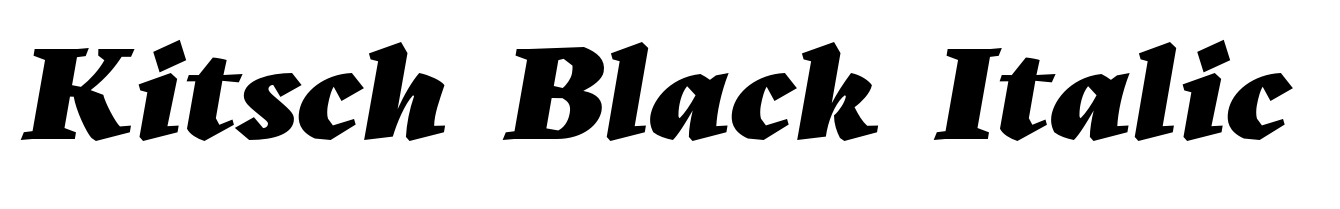 Kitsch Black Italic