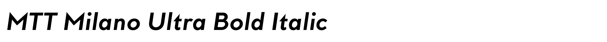 MTT Milano Ultra Bold Italic image