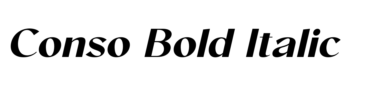 Conso Bold Italic