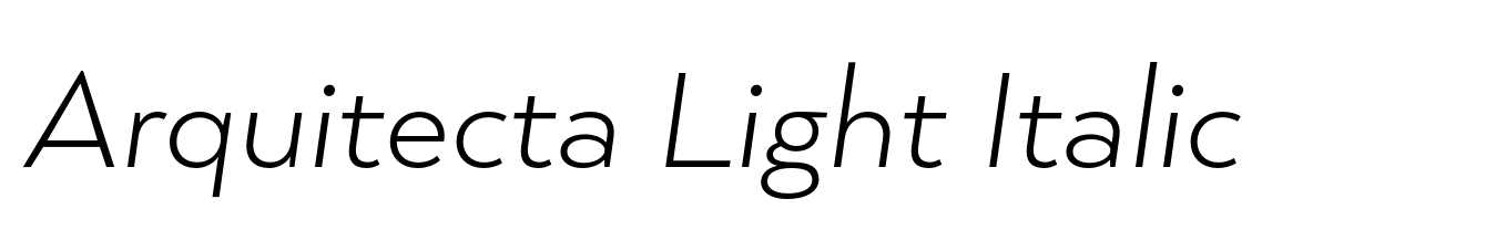 Arquitecta Light Italic