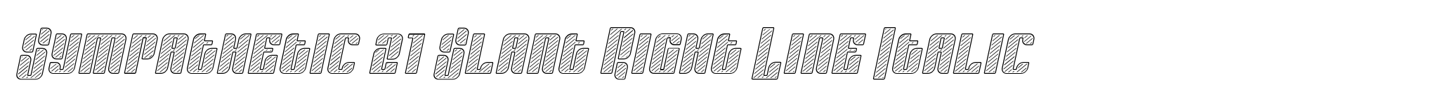 Sympathetic 21 Slant Right Line Italic image