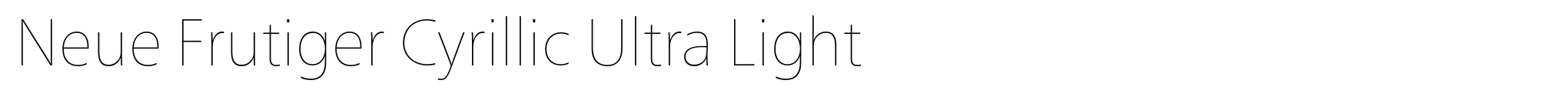 Neue Frutiger Cyrillic Ultra Light image