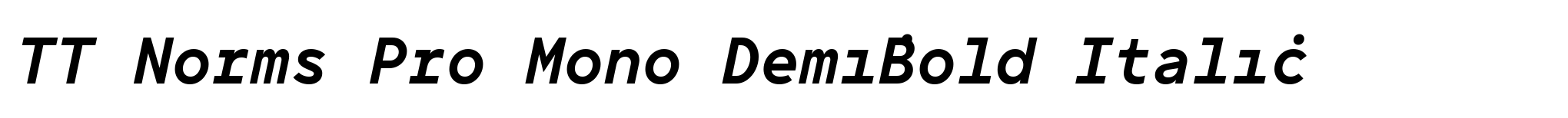 TT Norms Pro Mono DemiBold Italic image