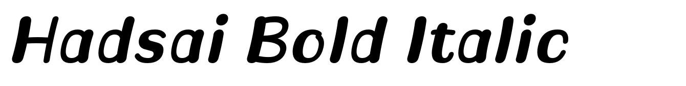 Hadsai Bold Italic