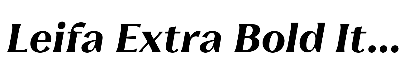 Leifa Extra Bold Italic