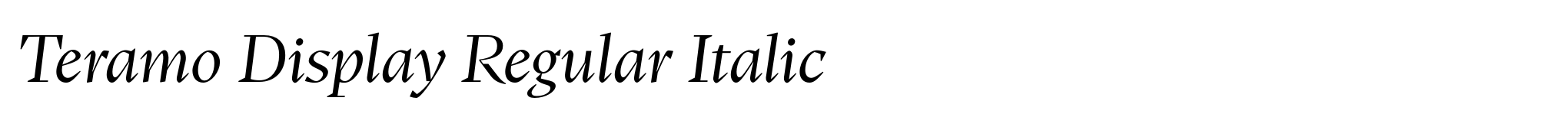 Teramo Display Regular Italic image
