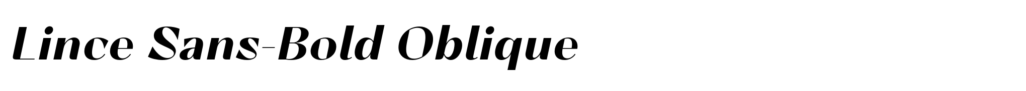 Lince Sans-Bold Oblique image