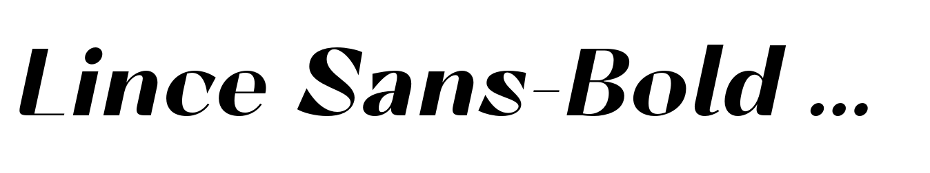 Lince Sans-Bold Oblique