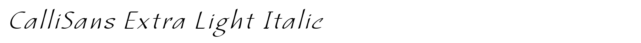 CalliSans Extra Light Italic image