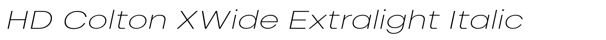 HD Colton XWide Extralight Italic image