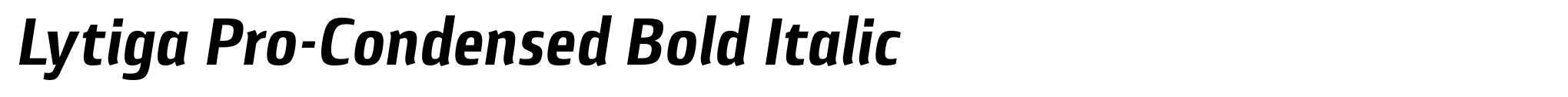 Lytiga Pro-Condensed Bold Italic image