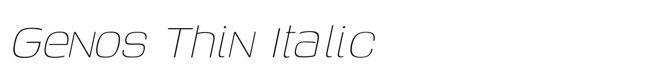 Genos Thin Italic