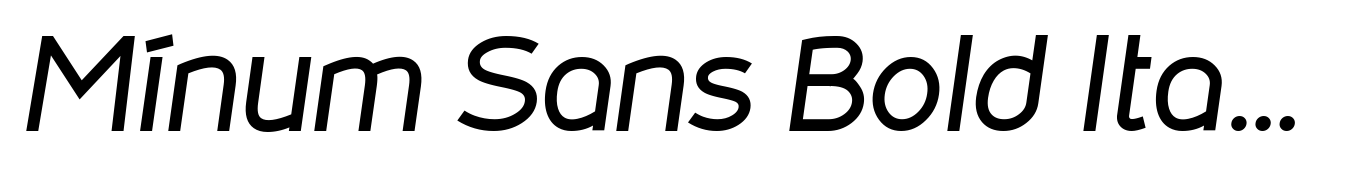 Mínum Sans Bold Italic