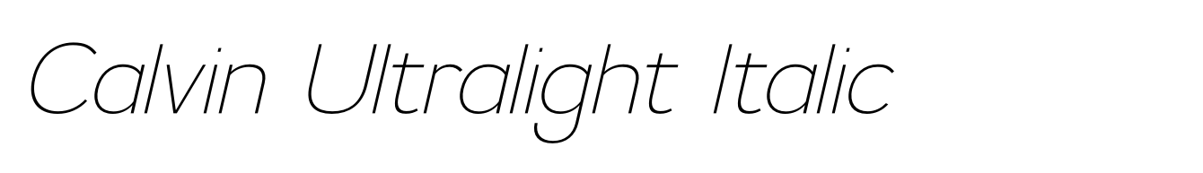 Calvin Ultralight Italic